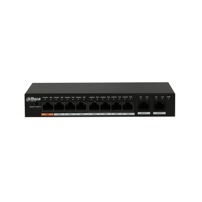Loocam LNA-SPND08-BS 8 Port Unmanaged PoE Switch - 100Mbps, 96W, 2 Uplink Ports, 802.3af/at