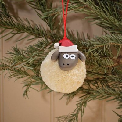 Christmas Sheep Pom Pom Hanging Decor