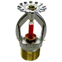 1/2" Bulb-type Sprinkler Head, Pendant, Chrome, 155 Degree Standard Response