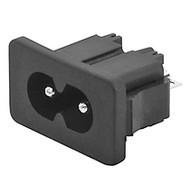 IEC Panel Inlet C8, snap in front mounting