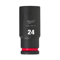 Milwaukee, Shockwave&trade; Impact Duty Impact Socket, 1/2", 24mm, 78mm Length