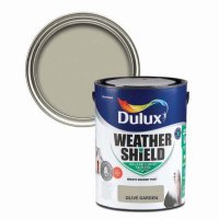 Weathershield Olive Garden Colour Swatch & 5L Paint Bucket