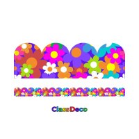 Scalloped Trimmer - "Vibrance" Colourful Daisies (12m)