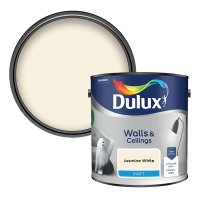 Dulux Matt Jasmine White 2.5L Paint Tin & Colour Swatch