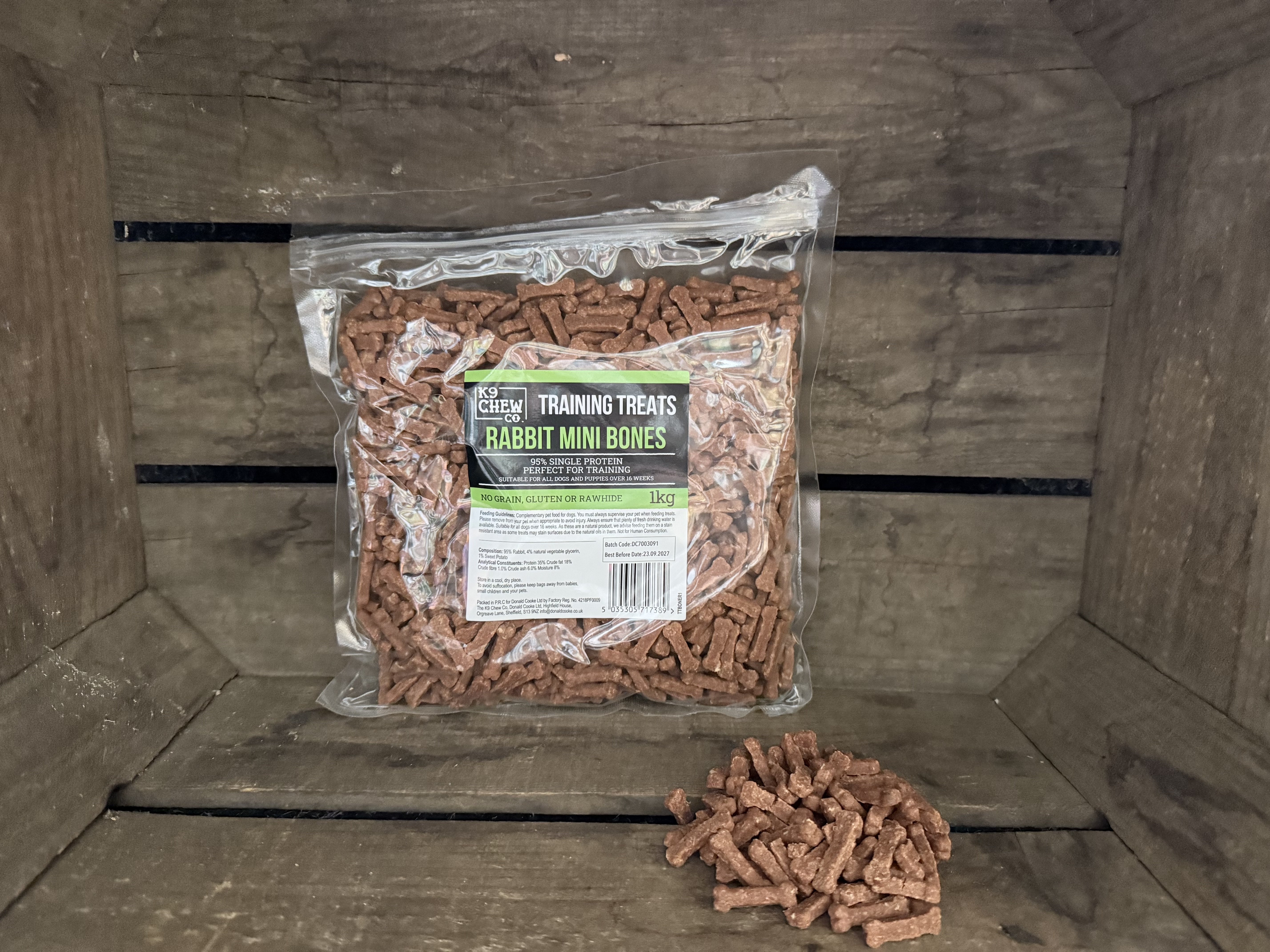 K9 Chew Co. Mini Bone Training Treats Rabbit 1kg