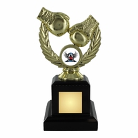 16cm Gold Boxing Trophy on Black Plinth