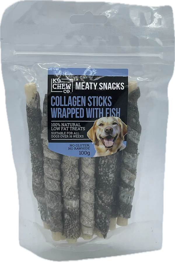K9 Chew Co. Collagen Fish Wrapped Stick 5" x 1