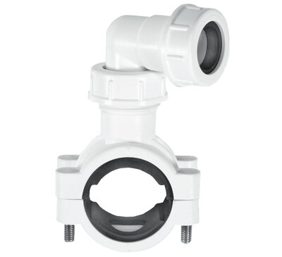 Mcalpine 1 1/4in / 1 1/2in White Pipe Clamp, 19/23mm Connection