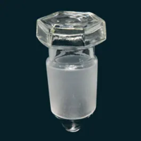 Hexagonal glass stopper. Cone: 14/23