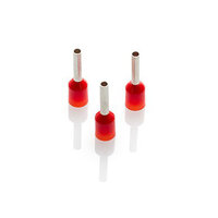 Red Pre-Insulated Bootlace Ferrule 1.0mm2 (Pack 1000) | CEF108F