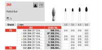 Edenta Diamond Bur Flat End Tapered Size 172/023 Coarse - Pack of 5