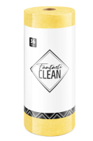 Roll Of Tear Away Microfibre Cloths (36 pcs) Yellow 40 x 40cm