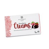 Whitakers dark choc strawberry fondant creams in carton 14x150g