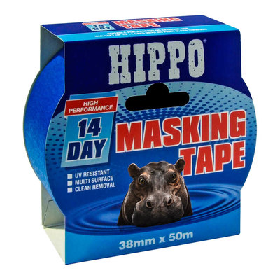Hippo High Performance 14 Day Masking Tape 38mm x 50m