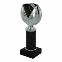 20cm Silver Cup & Black Tubing on Marble