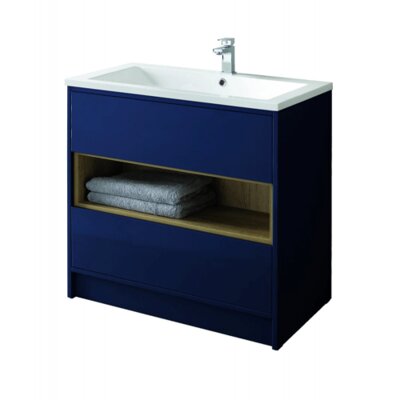 Lucca 80cm Floor Standing Vanity Unit - Matt Sapphire Blue
