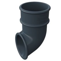round anthracite grey downpipe shoe, gutter shoe