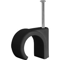 R19B Round Cable Clips Black