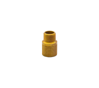 Brass Extension Nipple for 1/2" Sprinkler Heads, 1/2" IPT(F) x 1/2" IPT(M) x 1"