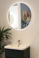DIA 600mm Led Mirror With Demister Pad Touch Switch