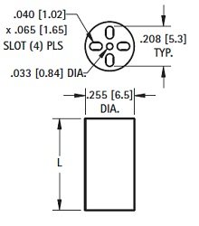Led Spacer 3mm/5mm Led, 21.6mm high