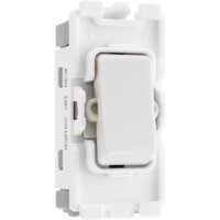 NEXUS WHITE GRID SWITCH 20AX DOUBLE POLE