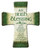 Porcelain Message Cross/Irish Blessing   (12830)