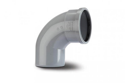 Polypipe SB409 92.5 Degree Grey Single Socket Bend