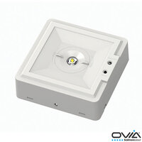Ovia 2.8W Emergency LED Self-Test Non-Main. Surface Square Downlight