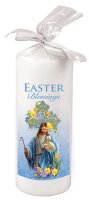 Candle  6 inch with White Ribbon/Easter   (86507)