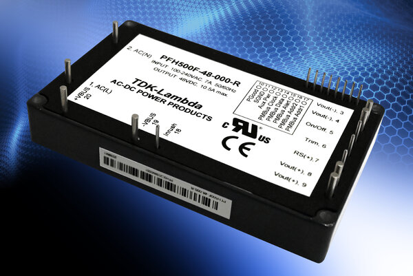 12V & 48V models added to 504W conduction cooled AC-DC power module series with PMBus™ communication