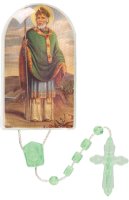Plastic Corded Rosary-Saint Patrick   (5965)
