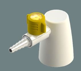 Labokraan haaks enkel - snelkoppeling - uniflex 60mm