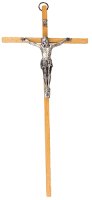 Wood Crucifix/Metal Corpus 8 1/2 inch   (10145)