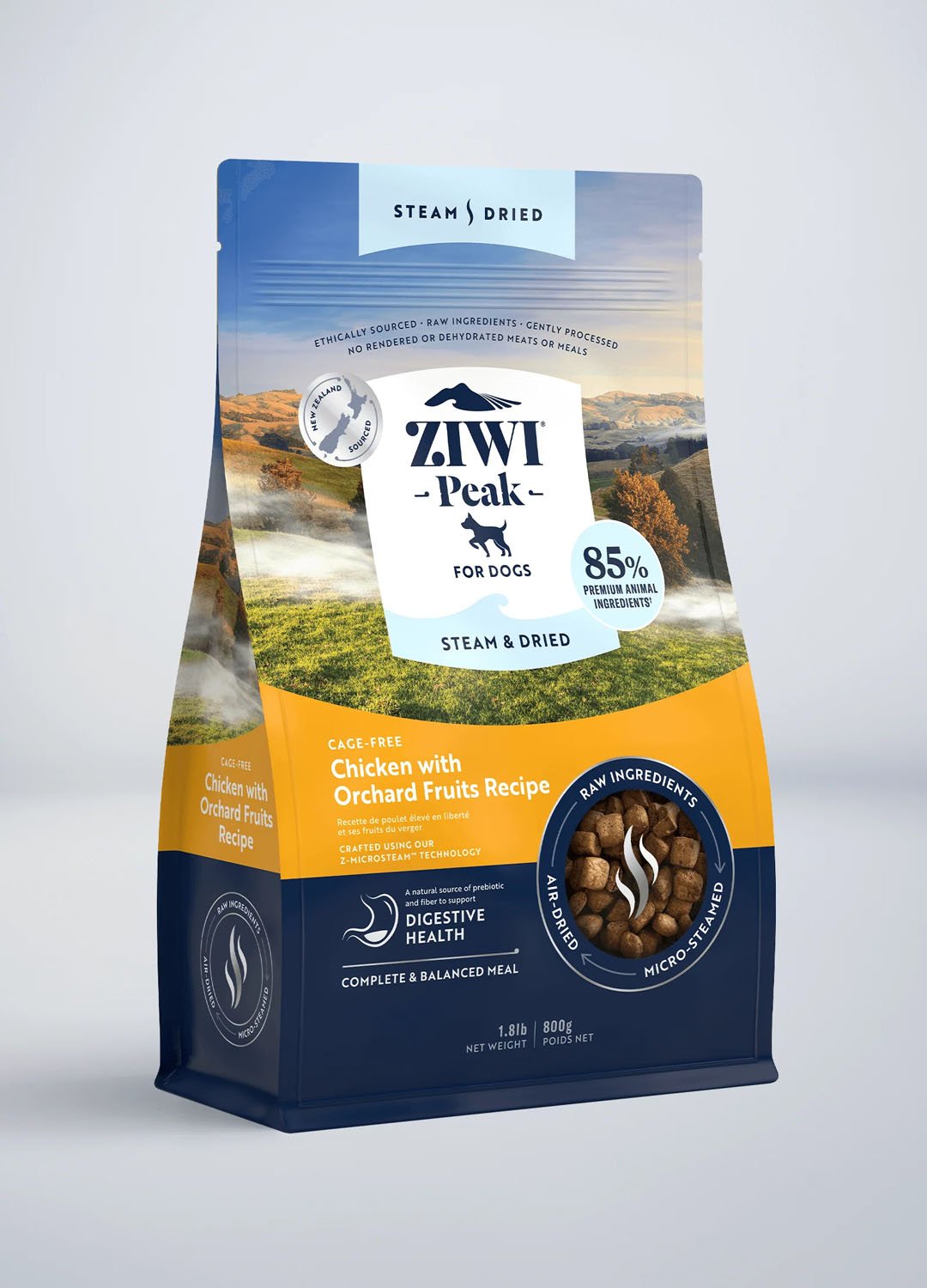 Ziwipeak Dog Steam and Dried Chicken Dry Food Pouch 800gm
