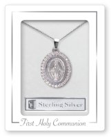 Communion Sterling Silver Necklet/Miraculous   (C69243)