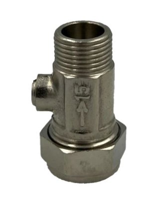 15mm x 3/8" MI Flat-faced Straight ISO Valve