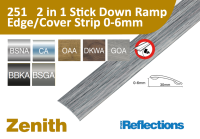 251 2-in-1 Stick Down Ramp Edge/Cover Strip 0-6mm