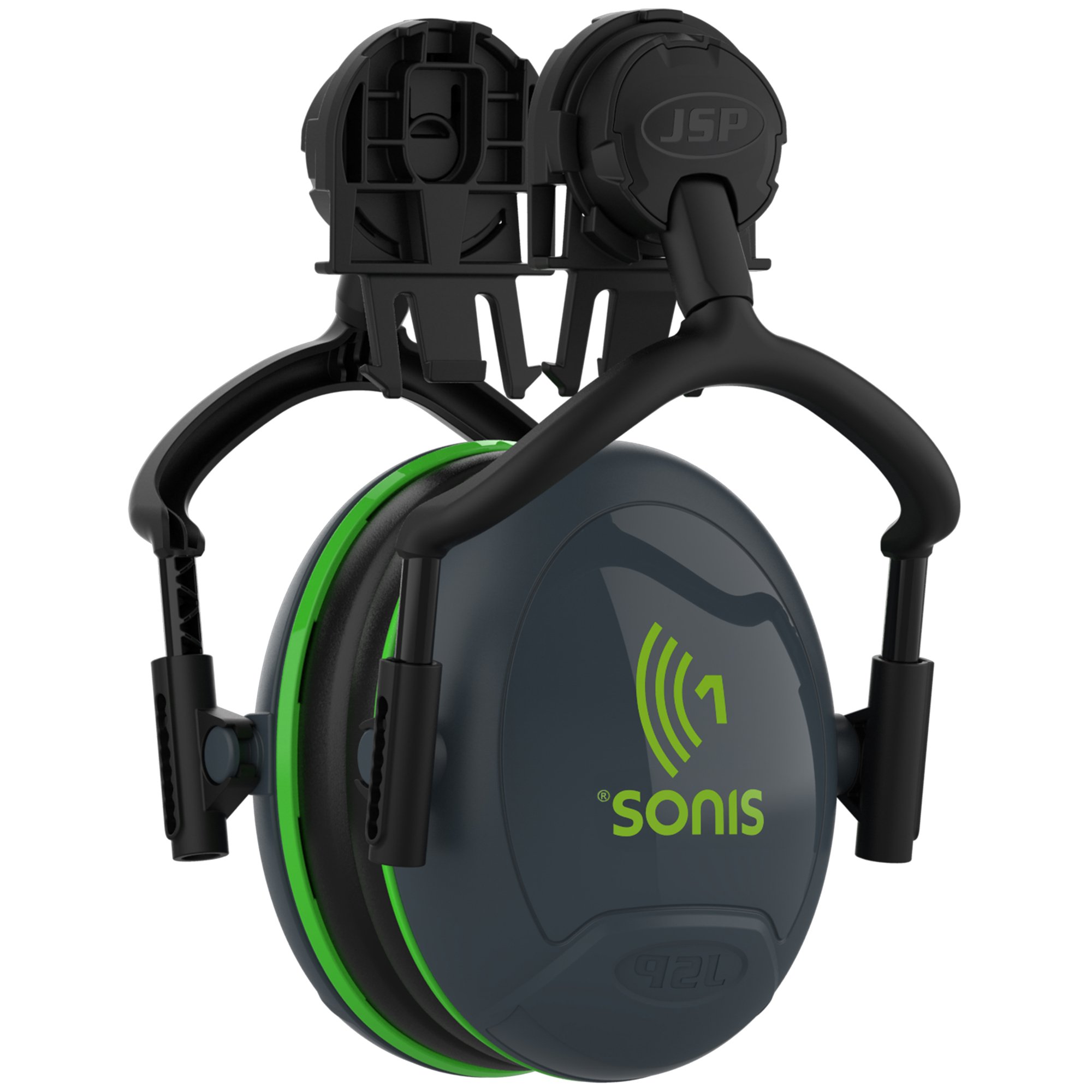 Sonis1 Mounted Ear Defenders - Grey/Green One Size