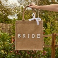 Bride Hessian Tote Bag