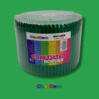 Corrugated Border - "Vibrance" Dark Green (15m) 