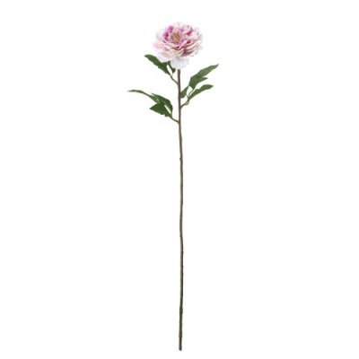 Real Touch Peony Stem Cream/Pink - 80cm