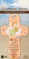 Solid Wood Cross 6 inch/Guardian Angel   (34630)