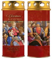 Candle/Christmas Blessings/Windproof Cap   (86989)