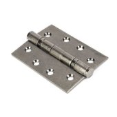 90027 - Pewter 4 Inch Ball Bearing Butt Hinge (Pair) SS