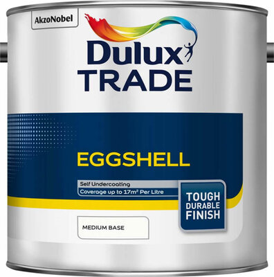 Dulux Trade Eggshell Medium Base 2.5L Paint 5183377