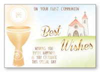 Wood Post A Plaque/Communion Symbolic   (C35921)