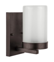 Rechargeable Brown LED Wall Lamp with Glass Frosted Shade