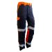 Hi-Vis Cargo Trousers, Ripstop, Black/Orange