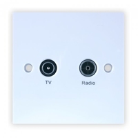 TV / RADIO with DC Pass Wall Plate